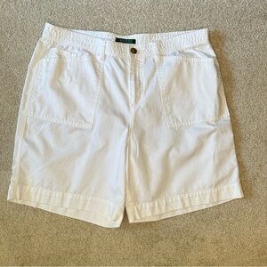 Ralph Lauren White Shorts 100% Cotton, 14W